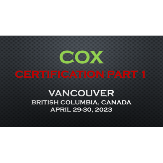 Cox Certification Part 1